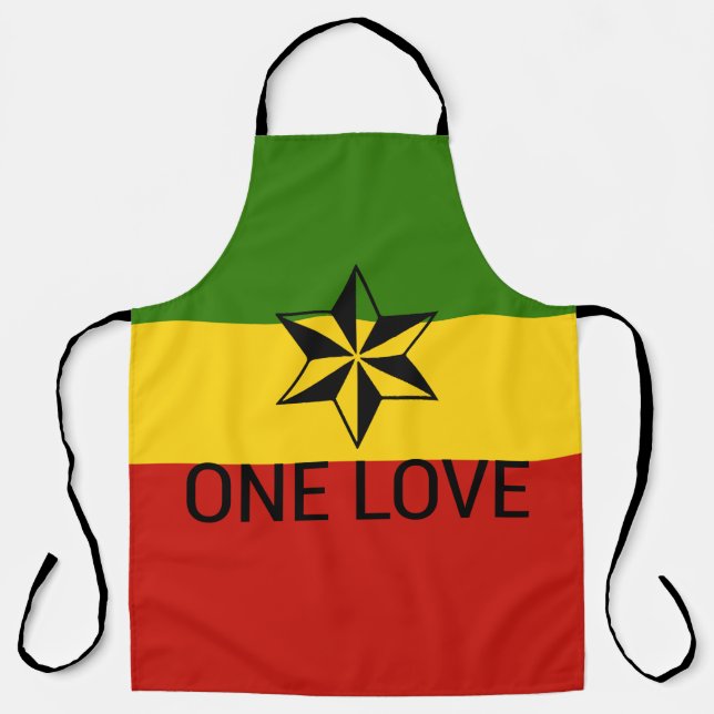 Tablier One Love Rasta (Recto)