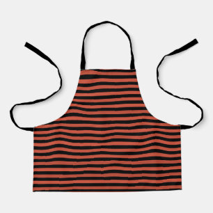 Tablier Orange Black Stripes Motif sans couleur