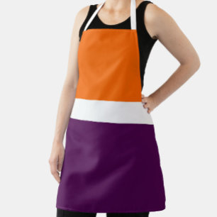 Tablier Orange blanc violet couleur pâle Conception des bl