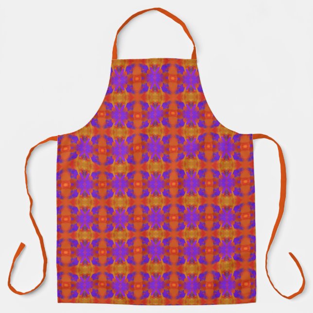 Tablier Orange Purple And Red Abstract Graphic Art Design (Recto)
