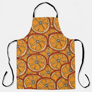 Tablier Oranges dessinées à la main : sans couture