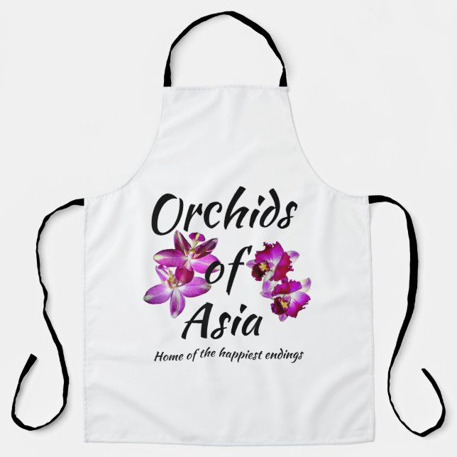 Tablier Orchidées d'Asie (Recto)