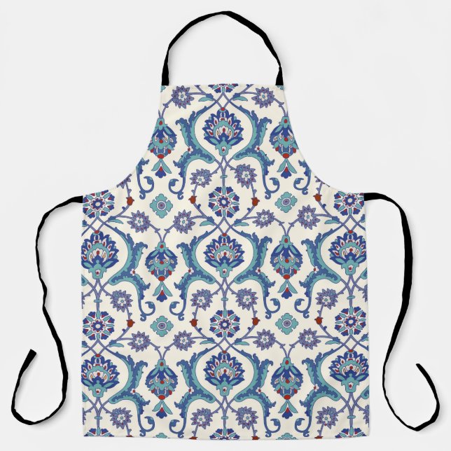 Tablier Ornement floral : Motif arabe traditionnel. (Recto)