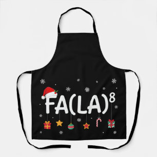Tablier Ornements de chapeau de Noël Fa La La Flocons de n