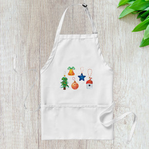 Tablier Ornements de Noël décoratifs