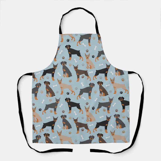 Tablier Os et pattes de Doberman Pinscher (Recto)