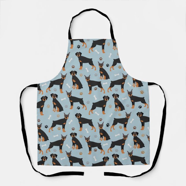 Tablier Os et pattes de Doberman Pinscher (Recto)