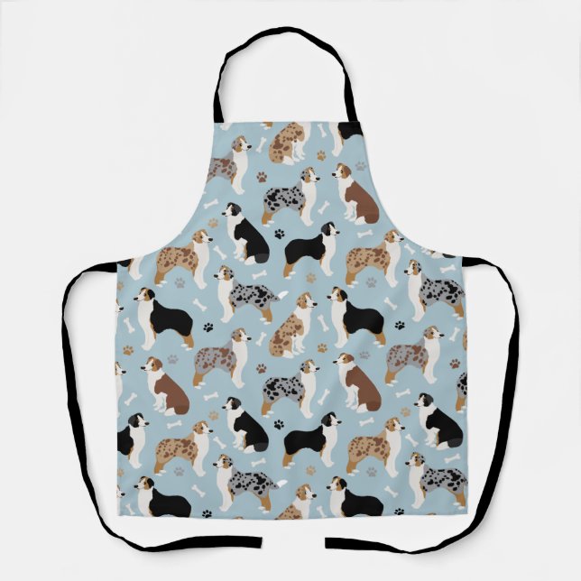 Tablier Os et pattes des bergers australiens (Recto)
