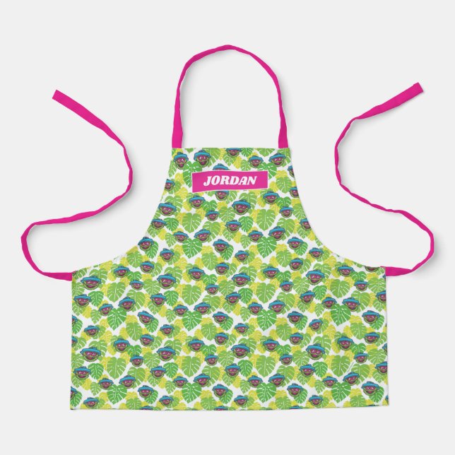 Tablier Oscar le Groupement | Motif tropical 2 (Recto)