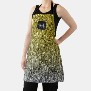 Tablier Oscillis gris foncé jaune brillant sombre Monogra