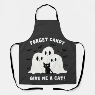 Tablier Oubliez Le Bonbon Donne-Moi Un Chat Halloween Éffr