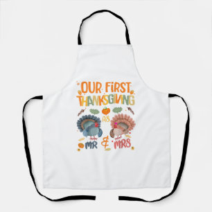 Tablier Our First Thanksgiving M. et Mme Couple Married 2