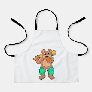 Tablier Ours au cricket avec chauve-souris de cricket