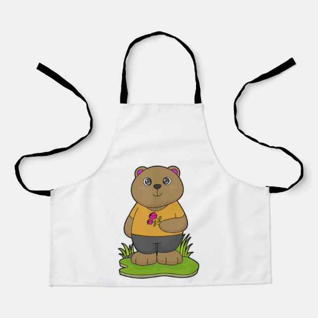 Tablier Ours aux fleurs (Recto)