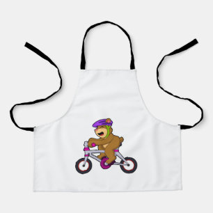 Tablier Ours avec vélo et casque