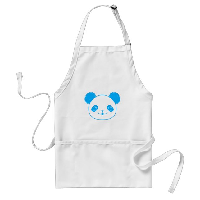 Tablier Ours bleu Kawaii Panda (Devant)