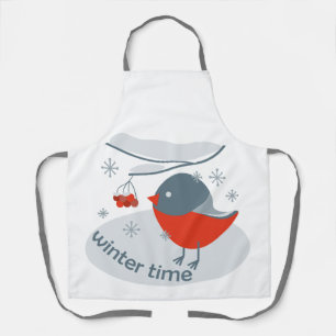 Tablier Ours d'hiver et baies de raies rouges