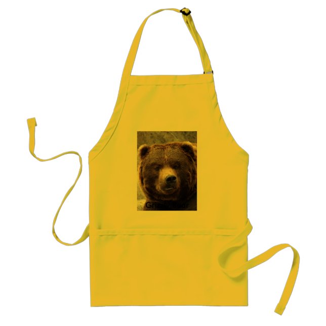 Tablier Ours gris Bear-017, ours gris (Devant)