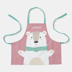 Tablier Ours polaire mignon Enfants modernes Blush