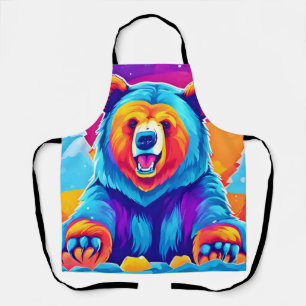 Tablier Ours vibrant dans la neige