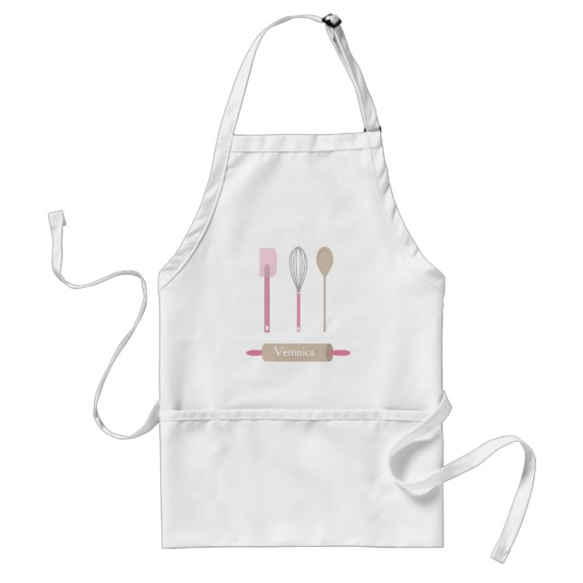Tablier Outils de cuisson rose Cuisine (Devant)