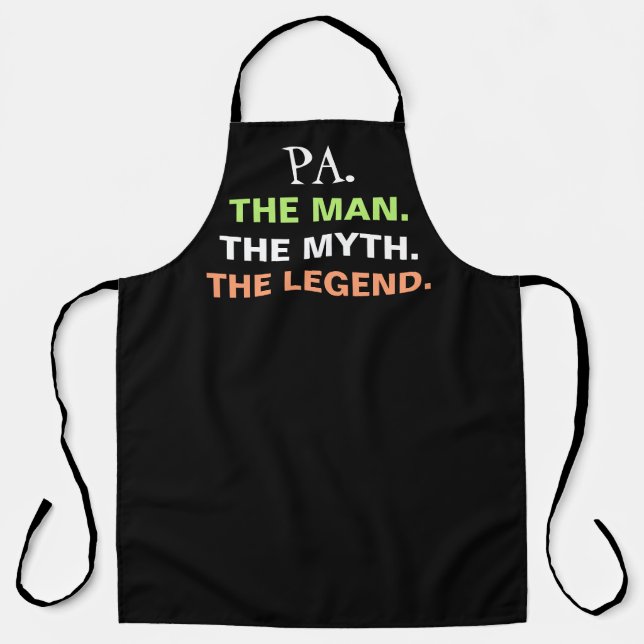 Tablier Pa Man Myth Légende Drôle Citation Mens (Recto)