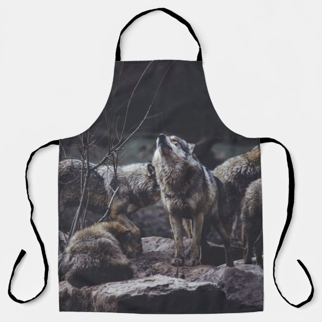 TABLIER PACK DE LOUPS EN FORMATION ROCK (Recto)