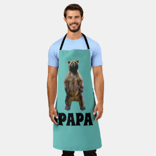 TABLIER PAD GRIZZLY BEAR PAPA FUNNY GRILLOUT APRON