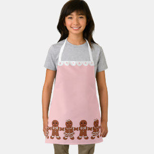 Tablier Pain d'épice rose pour enfants