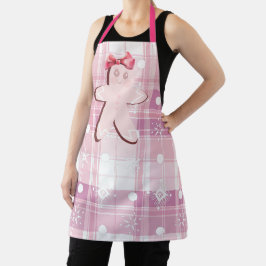 Tablier Pain d'épices rose mignonne Fille Noël