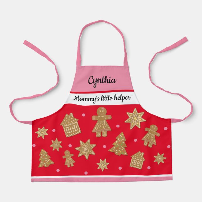 Tablier Pain d'épices sur mesure pour fille sur papier (Recto)