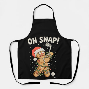 Tablier Pains d'épice de Noël Oh Snap Cookie Golf Golfeur