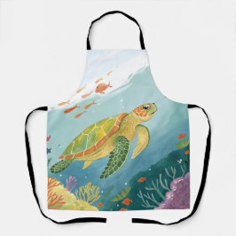 Tablier Painting Turtle