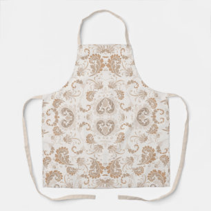 Tablier Paisley en beige esthétique moderne Tan Brown