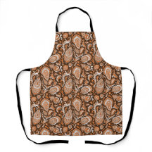 paisley floral sans couture Marron
