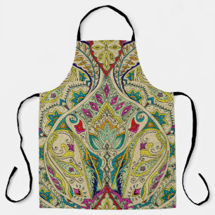 Tablier Paisley motif de l'Inde, frontière bohème.