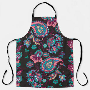 Tablier Paisley Stripe : Noir Décoratif Sans Seamless