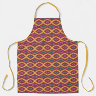 Tablier Palette Bohème couleur Wavy Lattice Motif Art