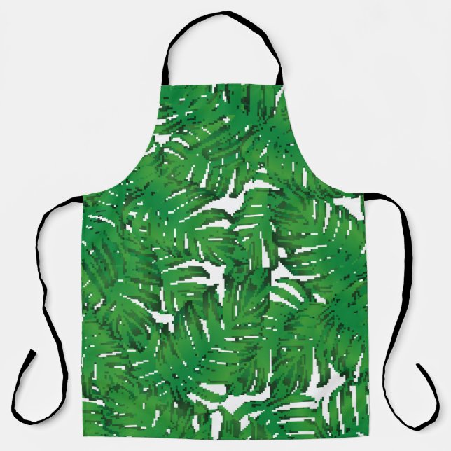 Tablier Palm Monstera Motif sans couture. Tropique verte b (Recto)