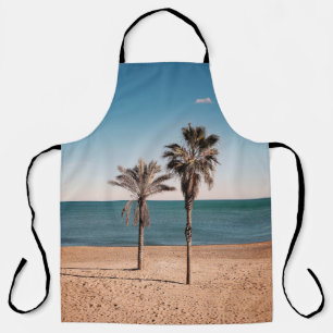 Tablier Palmier sur la plage le matin