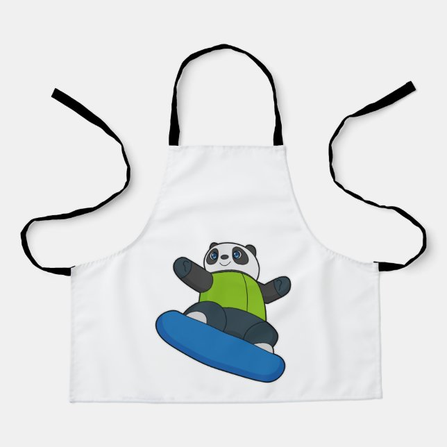 Tablier Panda a Snowboarder (Recto)
