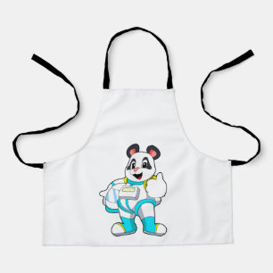 Tablier Panda en astronaute avec costume