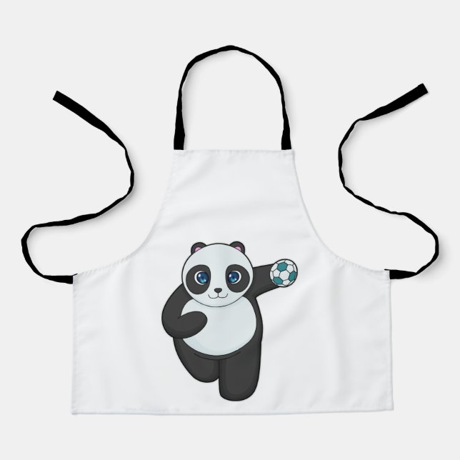 Tablier Panda Handball player Handball (Recto)