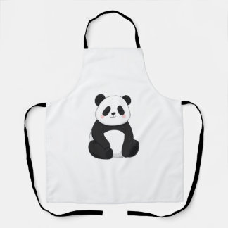Tablier Panda noir et blanc Kawaii