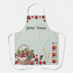 Tablier Panier de fraises sur tout le papier Panier moyen