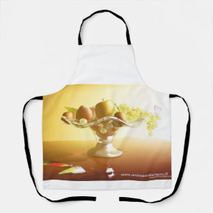 Tablier Panier de verre avec fruits et batteries