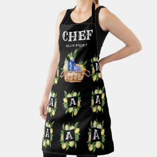 Tablier Panier de viande de citron méditerranéen Chef Mono
