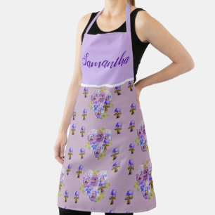 Tablier Panser Floral Shabby Chic Lavender Mauve Viola