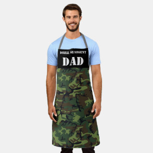 Tablier Papa Camouflage Imprimé Camo Vétéran de l'armée 