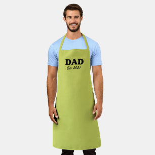 Tablier Papa, Custom Est date Fête des pères avocat vert
